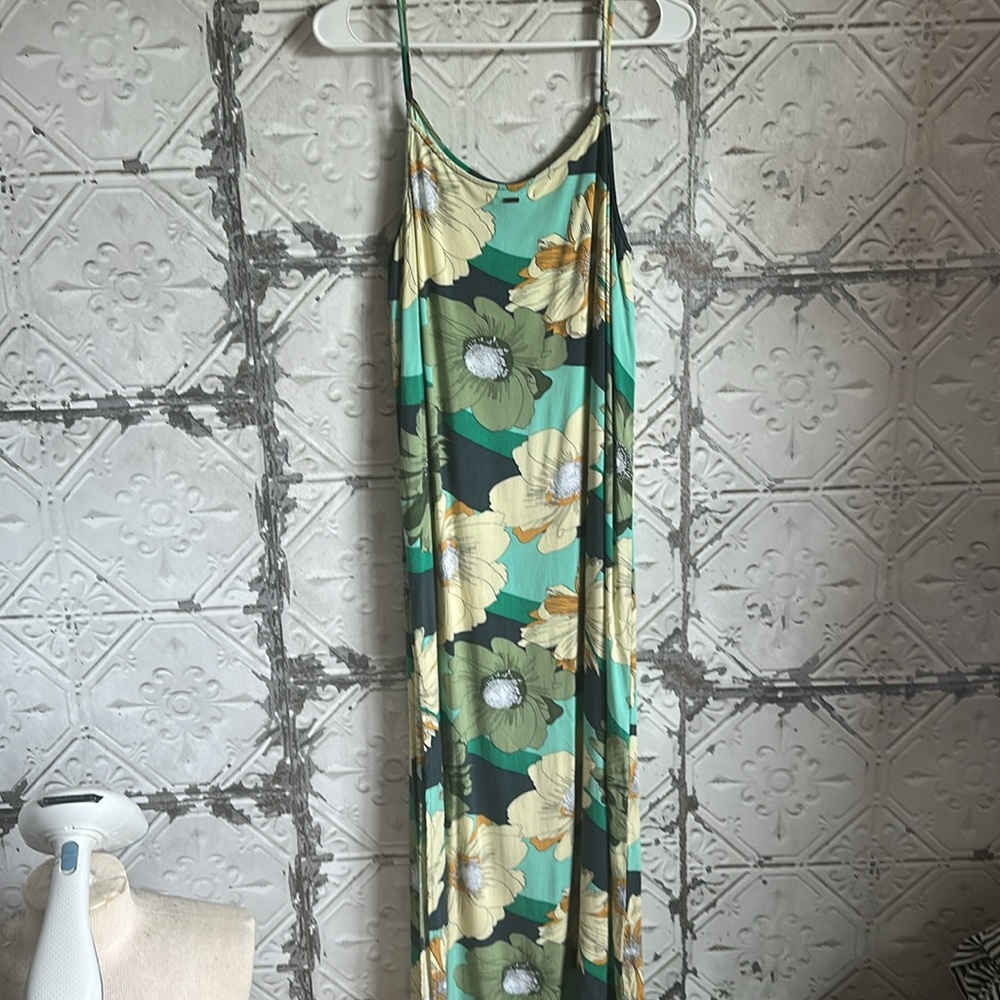 O'Neill Green and Yellow floral Print maxi Dress - Picture 4 of 6